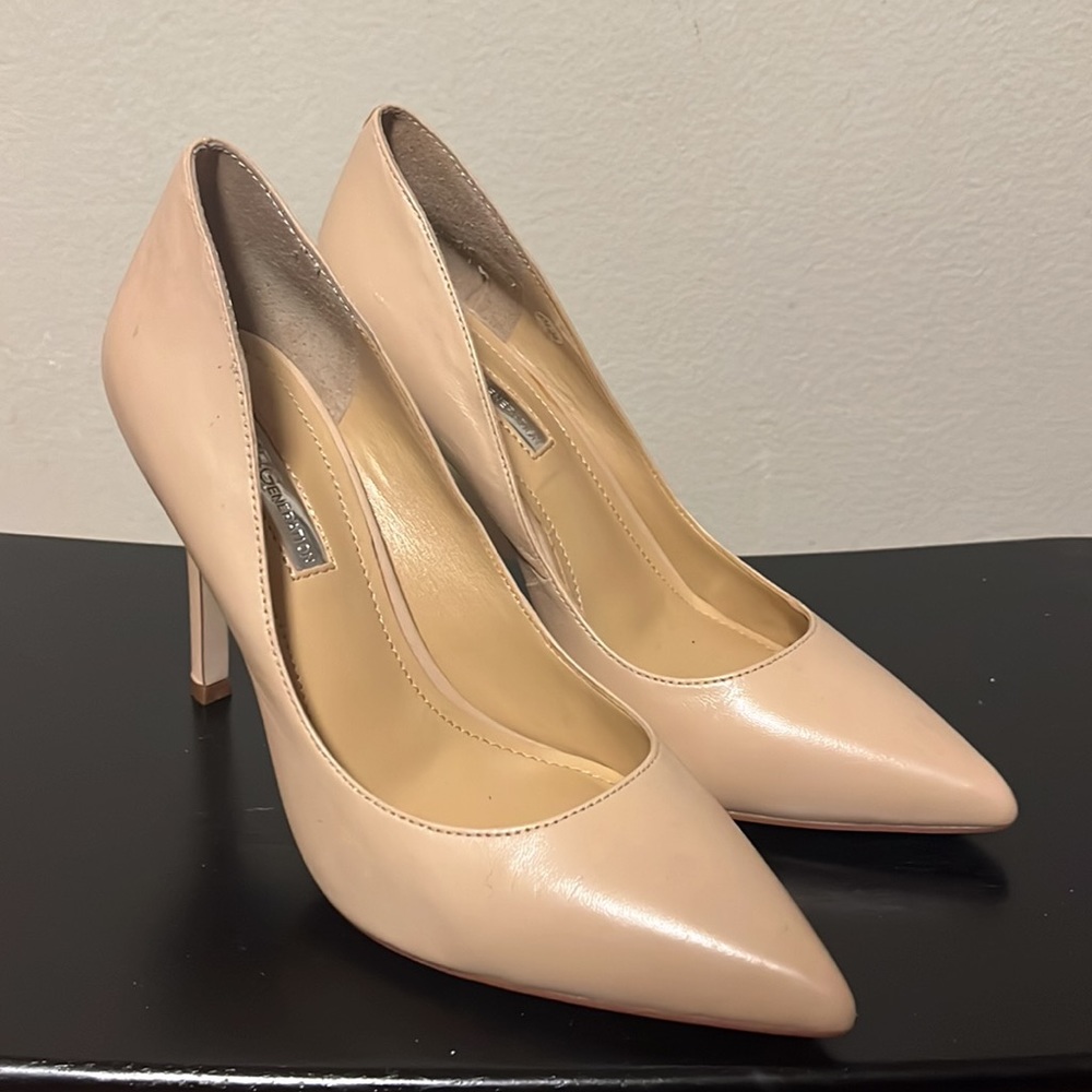 Bcbgeneration Nude Leather Pointed Toe Heels - image 3